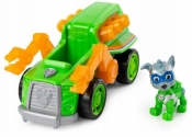 Psi Patrol Mighty Pups: Pojazd śmieciarka delux + figurka Kosmopiesek Rocky (6053026/20115479)