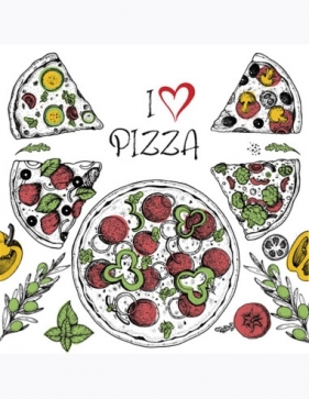 Serwetki DAISY Lunch SD 330x330 Pizza 043701