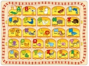 PUZZLE DREWNIANE ALFABET LOKOMOTYWA 1574503