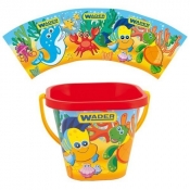 Wiaderko kwadratowe 2L Ocean czerwone - <br />