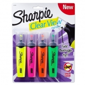 Zakreślacze Sharpie Clear View, 4 kolory