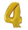 Balon foliowy Godan złoty matowy cyfra 4 45 cali 45cal (hs-c45zm4)
