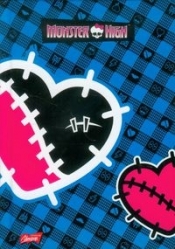 Brulion A6 Monster High w kratkę 96 kartek niebieska krata
