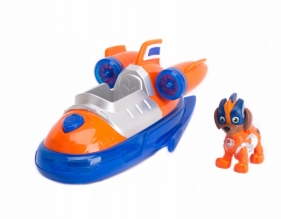 Psi Patrol Mighty Pups: Pojazd motorówka delux + figurka Kosmopiesek Zuma (6053026)