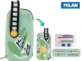 Multipiórnik owalny Milan z 4 piórnikami Hyde & Seek zielony lemur (08872HSB)