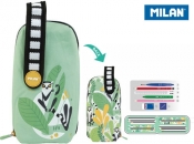 Multipiórnik owalny Milan z 4 piórnikami Hyde & Seek zielony lemur (08872HSB)