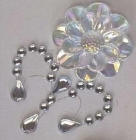 Kryształki samoprzylepne kwiaty 35x50mm 8szt