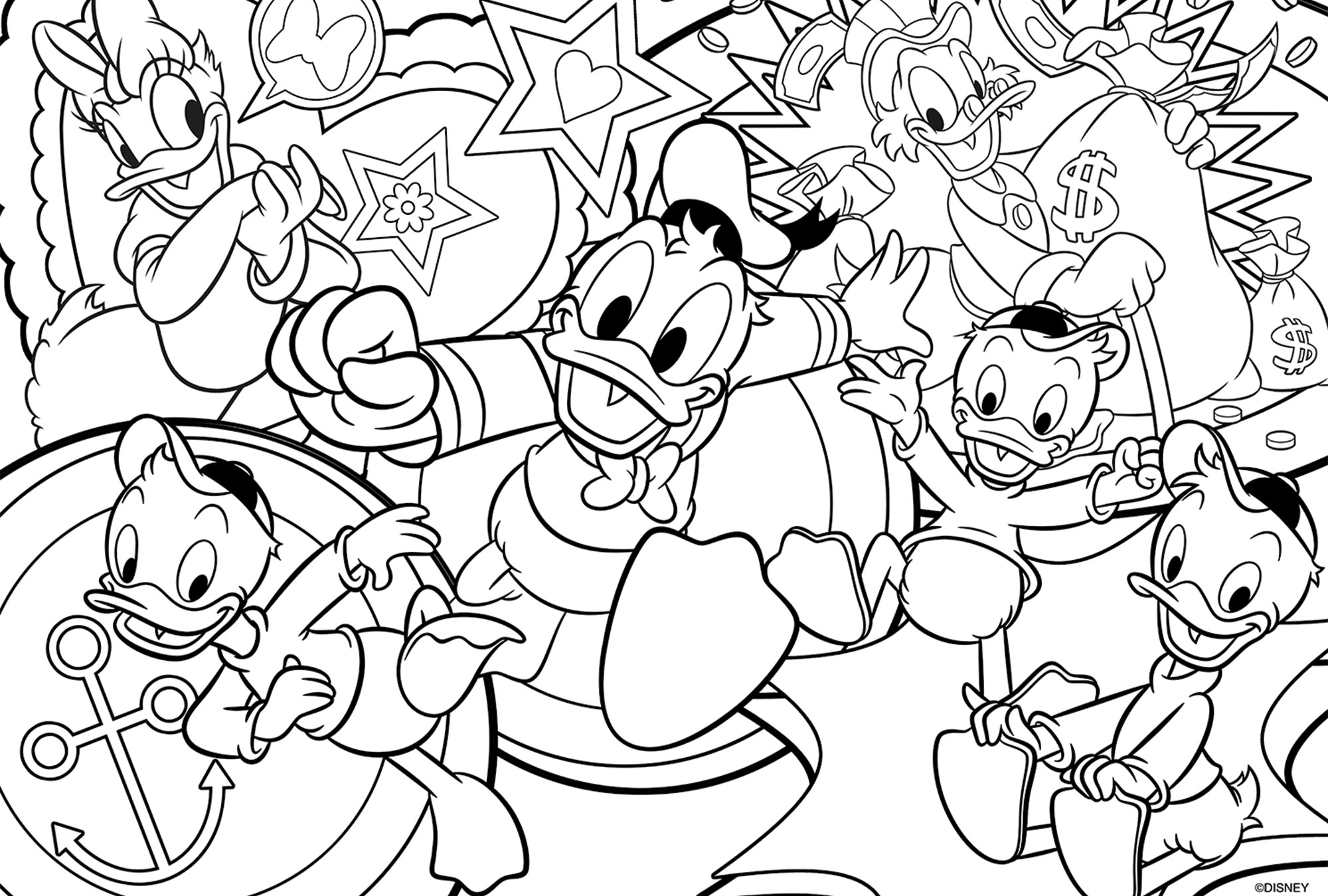 Puzzle dwustronne Plus 24: Kaczor Donald