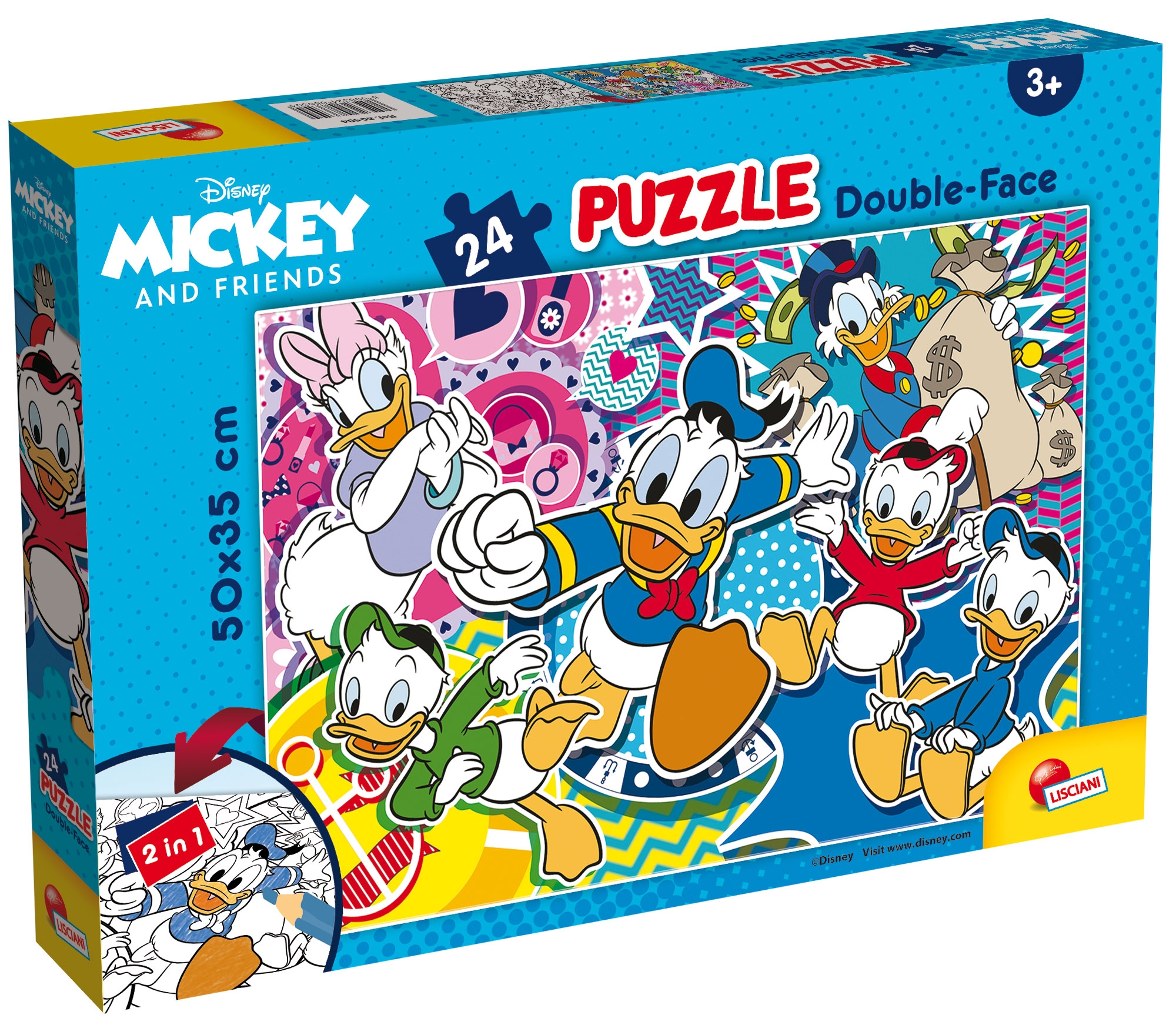 <img src='https://webimage.pl/pics/504/6/d8008324086504.jpg' style='height:440px' /> Puzzle dwustronne Plus 24: Kaczor Donald