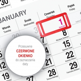 Kalendarz trójdzielny spirala - Widok