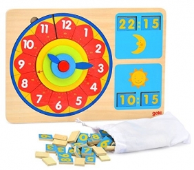 Zegar, puzzle do nauki czasu (GOKI-58650)