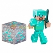 Minecraft - Diamentowy Steve Figurka ruchoma + akcesoria
