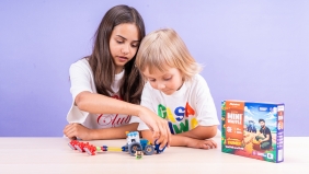 Klocki Waffle mini Farmer - Traktor z pługiem, 50 elementów (907504)