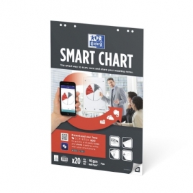 Blok do tablic flipchart Oxford Smart Chart 20k. 90 g gładki / tagi 650 mm x 980 mm (400096277)