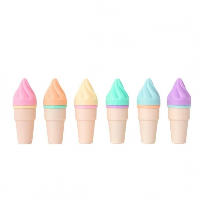 Zakreślacze mini pastel Ice cream 6szt