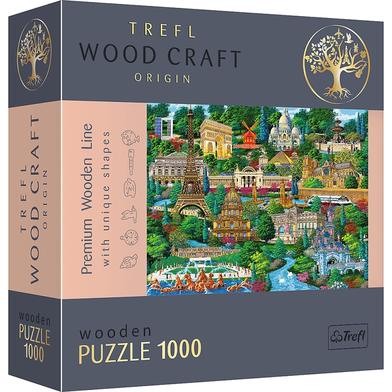 Trefl, Puzzle drewniane 1000: Francja, znane miejsca