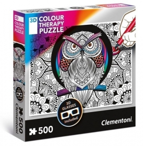 Puzzle 500 Colour Therapy Sowa