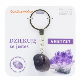 Brelok Dziękuję, że jesteś ametyst