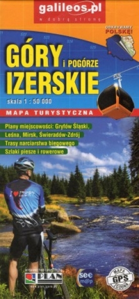 Góry i Pogórze Izerskie Mapa turystyczna 1:50 000