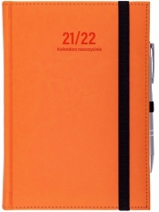 Kalendarz nauczyciela 2021/2022 A5T Nebraska z gumką pomarańcz