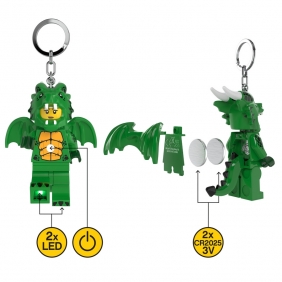 Brelok z latarką LEGO Minifigures - Zielony Smok