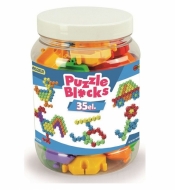 Klocki puzzle - słoik 35 elementów (41950)