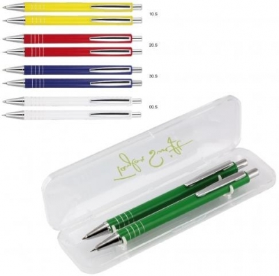 Zestaw A10.2303 długopis niebieski + ołówek + BOX
