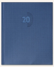 Kalendarz książkowy B6 Plus 2020 niebieski cristal