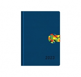Kalendarz 2023 Edica A5D zapinka niebieski 6314