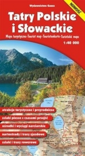 Mapa Tatry Polskie i Słowackie 1:40 000 Mapa turystyczna - Opracowanie zbiorowe