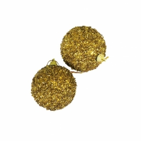 Bombki błyszczące złote 2szt