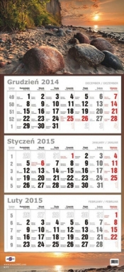Kalendarz Trójdzielny Płaski 2015 plaża - <br />