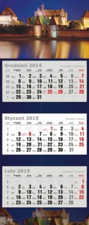 Kalendarz Trójdzielny Duży 2015 Zamek - <br />