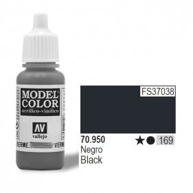 VALLEJO Farba Nr169 Black Matt 17ml (70950)