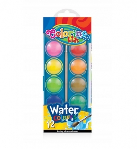 Farby akwarelowe Colorino mała pastylka - 12 kolorów, 1 szt (41508PTR)