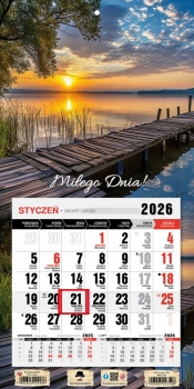 Kalendarz 2026 jednodzielny mini - Mazury