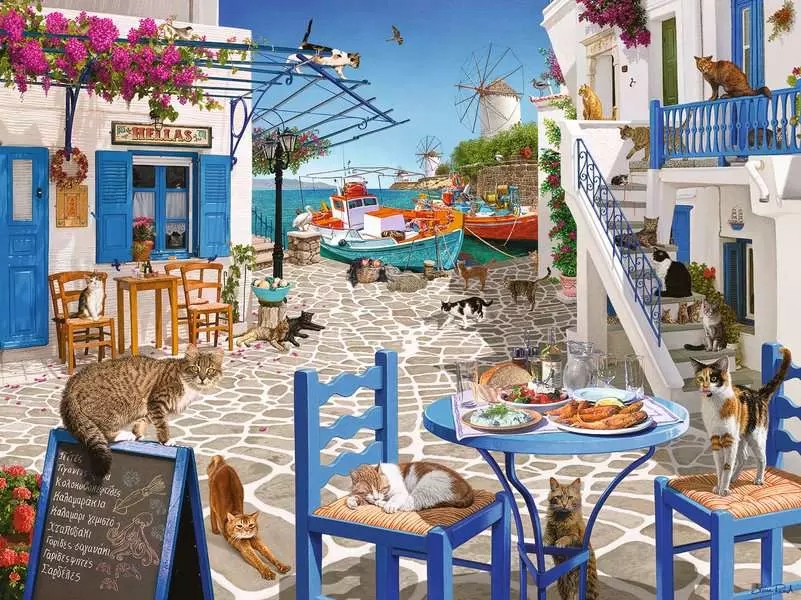 Ravensburger, Puzzle 1500: Koty na Mykonos (12001450)