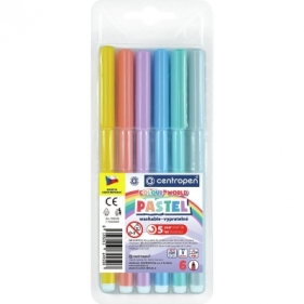 Flamastry Centropen Colour World Pastel 7550, 6 kolorów (775500609)