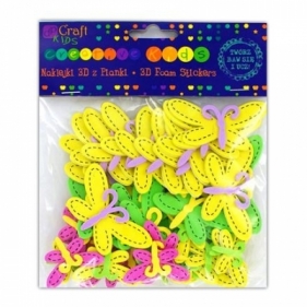 Naklejki z pianki 3D 50 szt. Motyle - KSPI-090