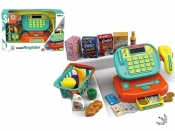 Kasa sklepowa na baterie z akcesoriami światło...