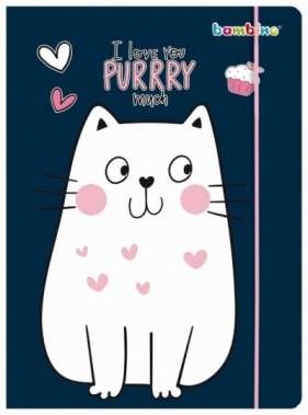 Teczka z gumką A4, I Love You Purry much (mix wzorów)