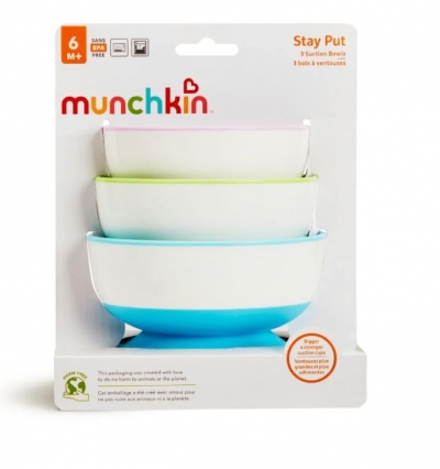 Miseczki Munchkin z przyssawką 3 sztuki