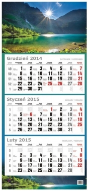 Kalendarz 2015 Trójdzielny Jezioro - <br />