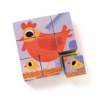 Drewniane klocki puzzle Zwierzęta (DJ01950)
