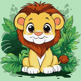 Malowanie po numerach - Wesołe lwiątko Kids