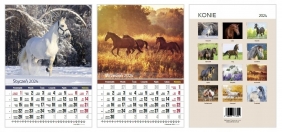 Kalendarz 2024 ścienny A3 - Konie