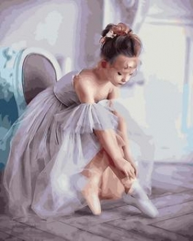 Malowanie po numerach Mała baletnica (40 x 50 cm)