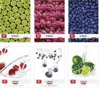 Zeszyt A5 Fresh fruit w linie 80 kartek 5 sztuk mix
