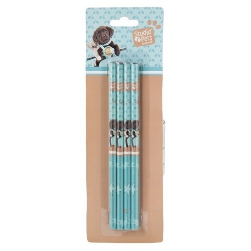 Zestaw 4 ołówków Studio Pets niebieski (PEF-9044)