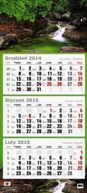 Kalendarz Trójdzielny Płaski 2015 górski potok - <br />